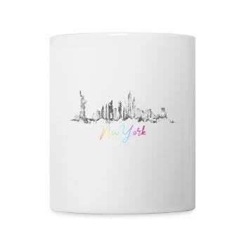 Urban Skyline Watercolor Design New York NYC - Mug - white - Front