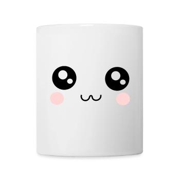 Kawaii Gesicht lustig - Tasse - Weiß - Vorne