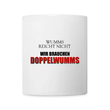 Wumms, Doppelwumms, Scholz, Politik, Sprüche - Tasse - Weiß - Vorne