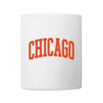 Chicago Arc Text in Orange 3D - Tasse - Weiß - Vorne