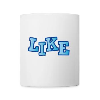 LIKE LETTERING with gloss - Mug - white - Front