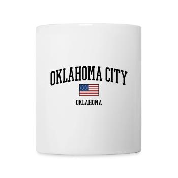Oklahoma City Amerikanische Flagge - Tasse - Weiß - Vorne