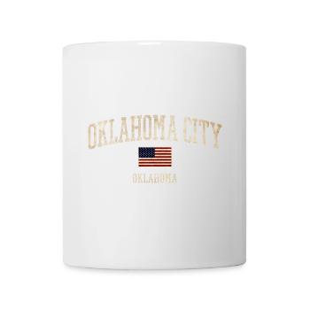 Oklahoma City Vintage Flag-Style - Tasse - Weiß - Vorne