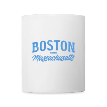 Boston, Massachusetts Vintage Script - Mug blanc - blanc - Devant