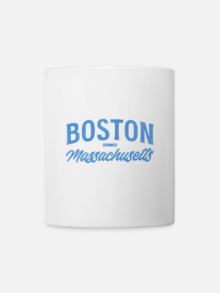 Boston Massachusetts Vintage Script - Tasse - Weiß