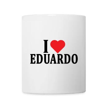T-Shirt Ich liebe Eduardo T-Shirt Geschenkidee - Tasse - Weiß - Vorne