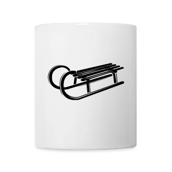 Schlitten Illustration Symbol Grafik Schnee Winter - Tasse - Weiß - Vorne
