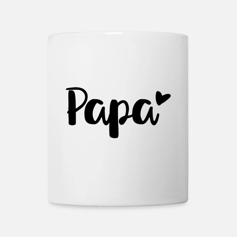 Papa heart for fathers or all those who become one - Mug - white