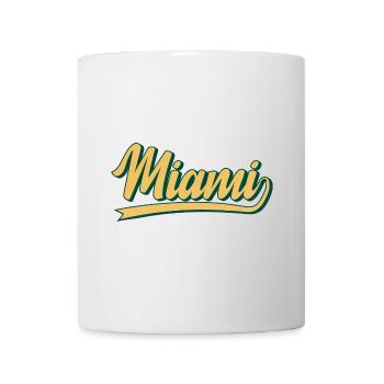 Miami Retro Schrift Flair - Tasse - Weiß - Vorne