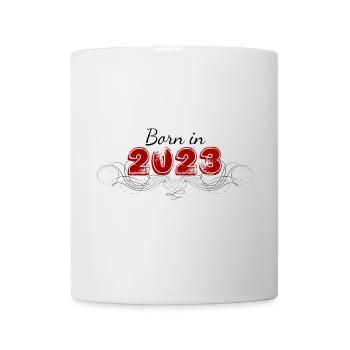 Born in 2023 decorated for babies - Mug - white - Front