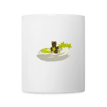 Bär auf Wolke mit Sternen - Tasse - Weiß - Vorne