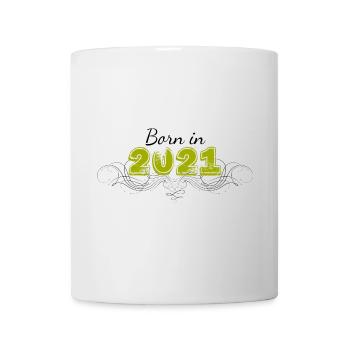 Born in 2021 verziert - Tasse - Weiß - Vorne