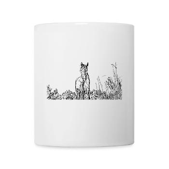 Horses T-shirt Gift Rider - Mug - white - Front