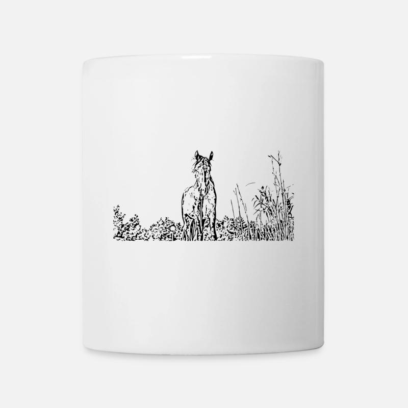 Pferde T-shirt Geschenk Reiter  - Tasse - Weiß