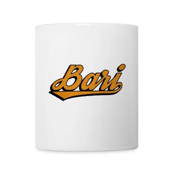 Bari Script: Orange Retro Logo - Mug - white - Front