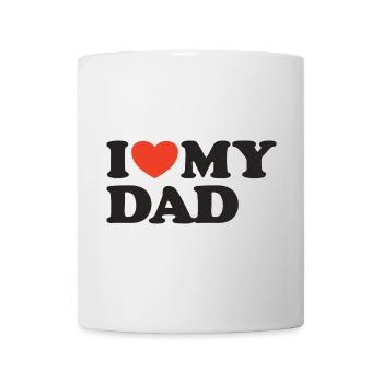 I love my Dad Herz Shirt - Tasse - Weiß - Vorne