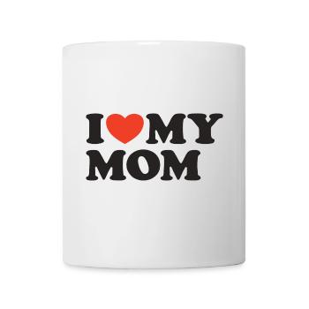 I love my Mom Heart Shirt - Mug - white - Front