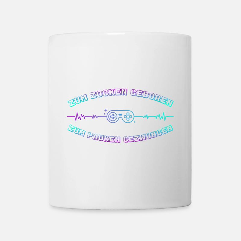 Zocken Geboren Neon Controller - Tasse - Weiß