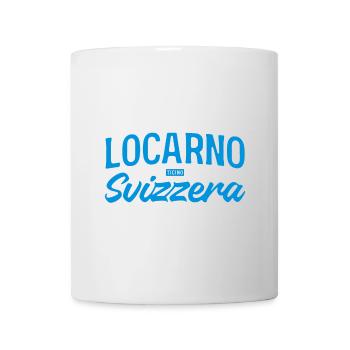 Lettrage Bleu Locarno Suisse - Mug blanc - blanc - Devant
