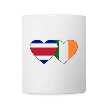 Coeur du drapeau de l’Irlande du Costa Rica - Mug blanc - blanc - Devant