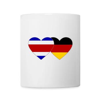 Costa Rica Allemagne Coeur Drapeau - Mug blanc - blanc - Devant