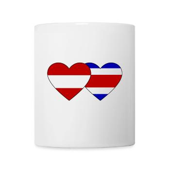 Autriche Costa Rica Drapeau Coeur - Mug blanc - blanc - Devant