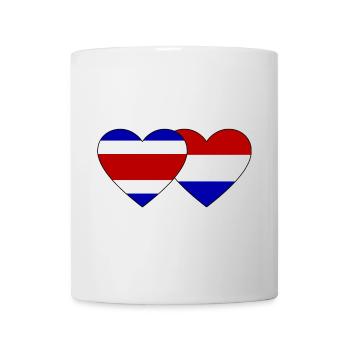 Costa Rica Holland Flag Heart - Mug - white - Front