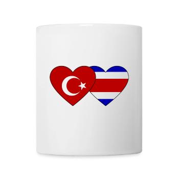 Turquie Costa Rica Drapeau Coeur - Mug blanc - blanc - Devant