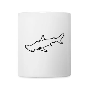 Eleganz der Tiefe - Hammerhai - Tasse - Weiß - Vorne