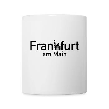 Frankfurt Main Ortsschild Skyline mit Paulskirche - Tasse - Weiß - Vorne