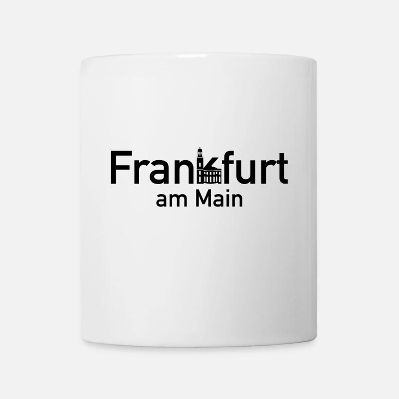 Frankfurt Main Ortsschild Skyline mit Paulskirche - Tasse - Weiß
