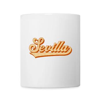 Sevilla Retro Schriftzug - Tasse - Weiß - Vorne