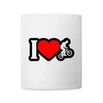 I Heart Bike Silhouette - Mug - white - Front