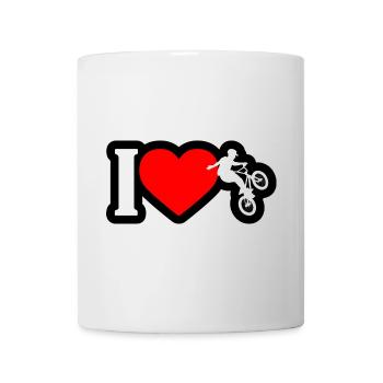 Ich liebe BMX Freestyle - Tasse - Weiß - Vorne