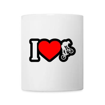 Ich liebe Radfahren - Tasse - Weiß - Vorne