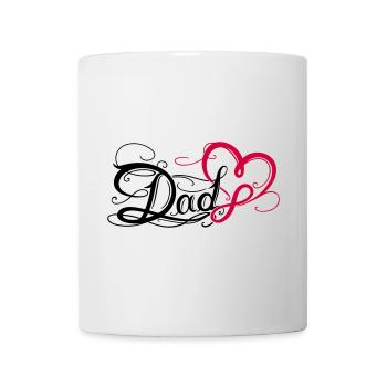 Dad Papa Vatertag Tattoo - Tasse - Weiß - Vorne