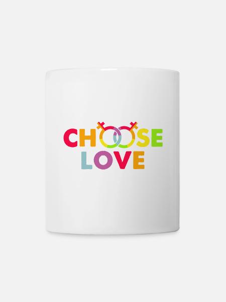 LGBT, Regenbogen, schwul - Tasse - Weiß