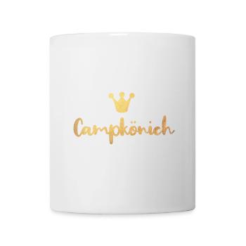 Camping King Gold Camper Luxury Glamping Crown - Mug - white - Front
