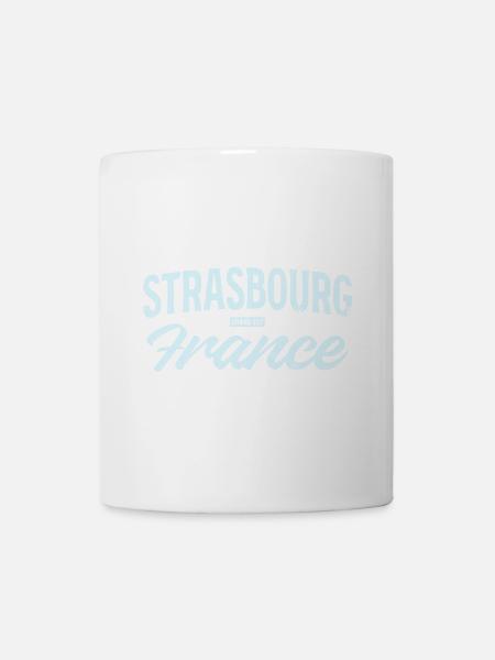 Strasbourg France Vintage Script - Tasse - Weiß