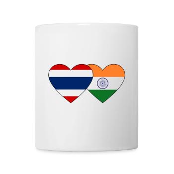 Thailand Indien Flagge Herz - Tasse - Weiß - Vorne