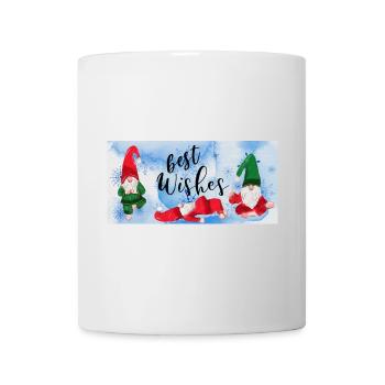 Yoga Wichtel Best Wishes -lustige Weihnachts-Gnome - Tasse - Weiß - Vorne