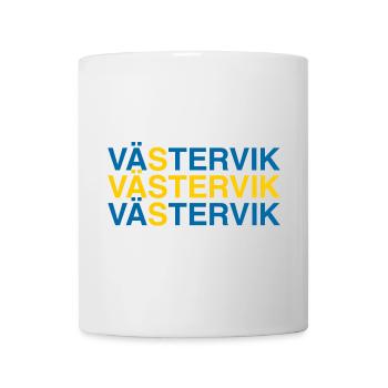 VÄSTERVIK Sweden Sverige Schweden Flagge - Tasse - Weiß - Vorne