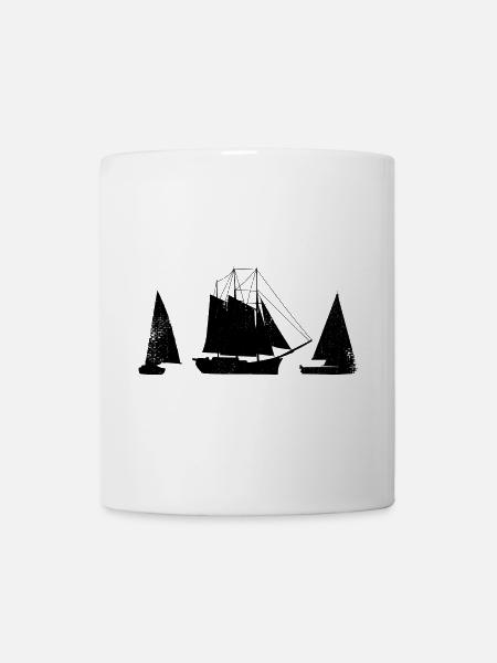 Segelboot Skizze - Tasse - Weiß