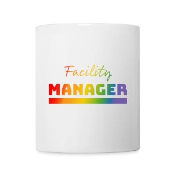 Tshirt Facility Manager rainbow - Tasse - Weiß - Vorne