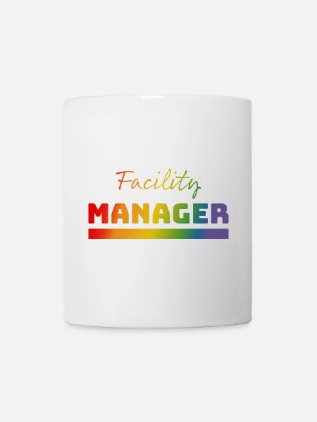 Tshirt Facility Manager rainbow - Mug - white