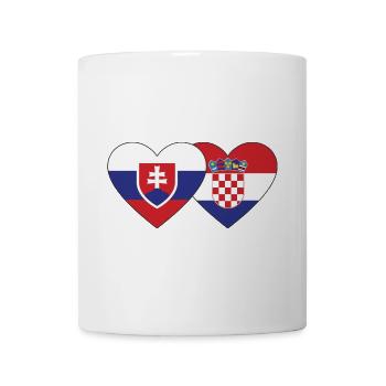 Slovakia Croatia Flag Heart - Mug - white - Front