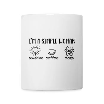 sunshine, coffee, dogs - Tasse - Weiß - Vorne