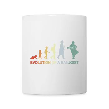 Évolution du joueur de banjo - Mug blanc - blanc - Devant