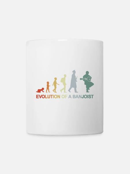 Banjospieler Evolution - Tasse - Weiß