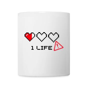 Pixel Heart and Warning Symbol Duo - Mug - white - Front